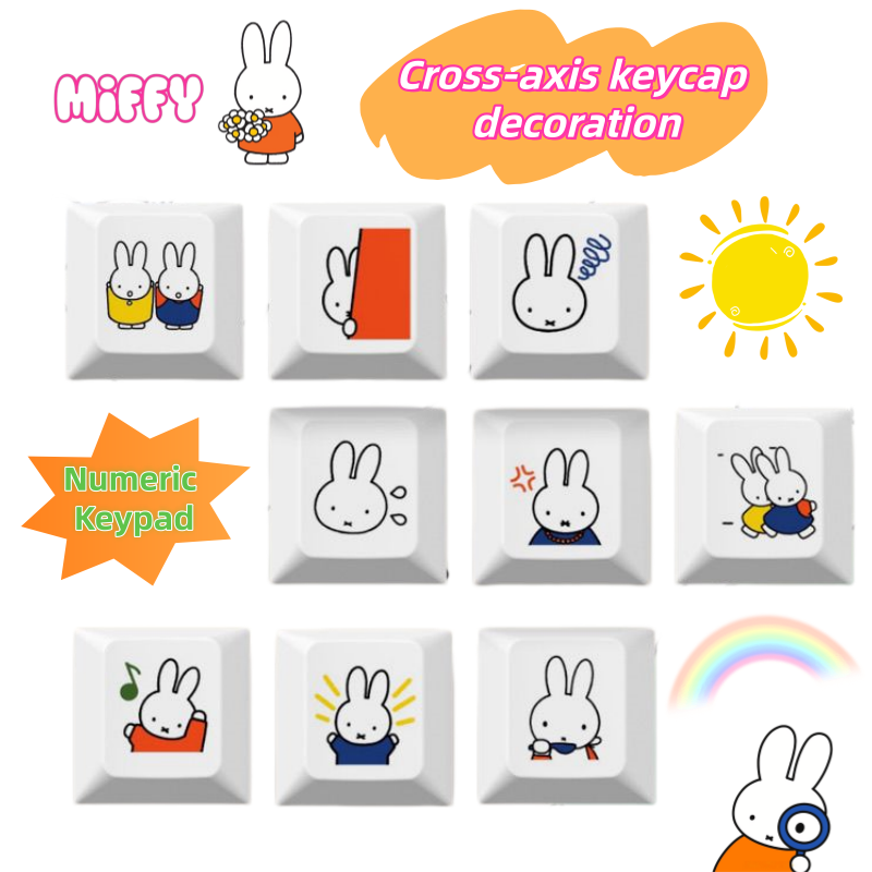 Model Kit Plastic - Novo Keycap de Coelho Miffy em