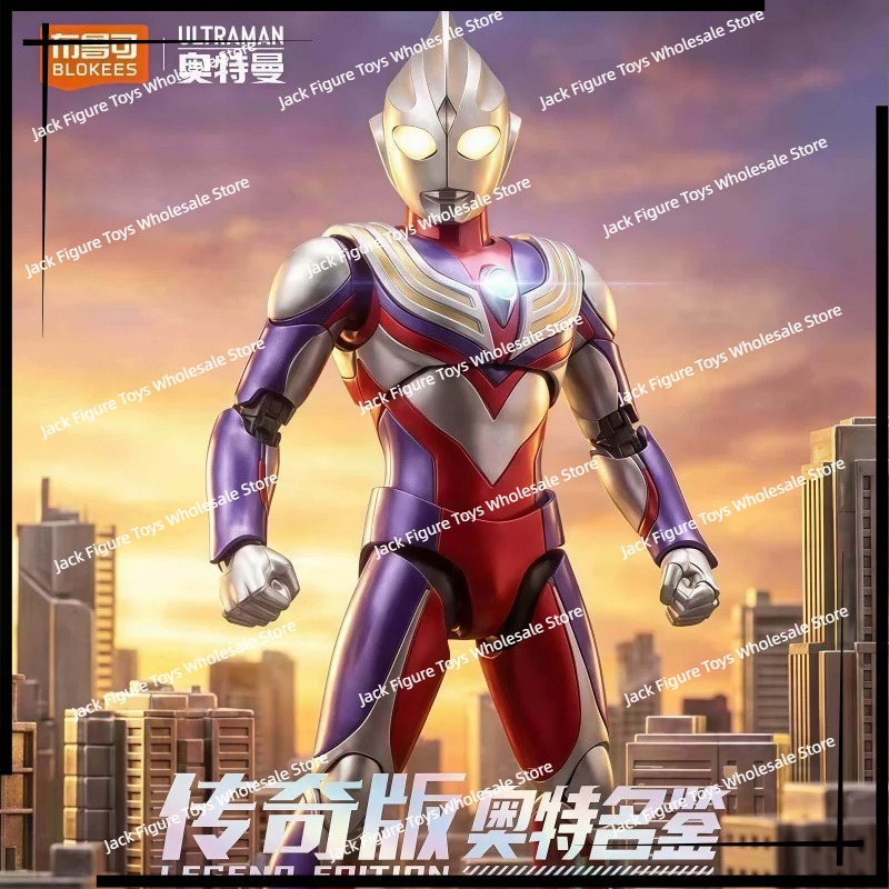 Model Kit Figures - Novo Blokees Ultraman Tiga Edição Lenda