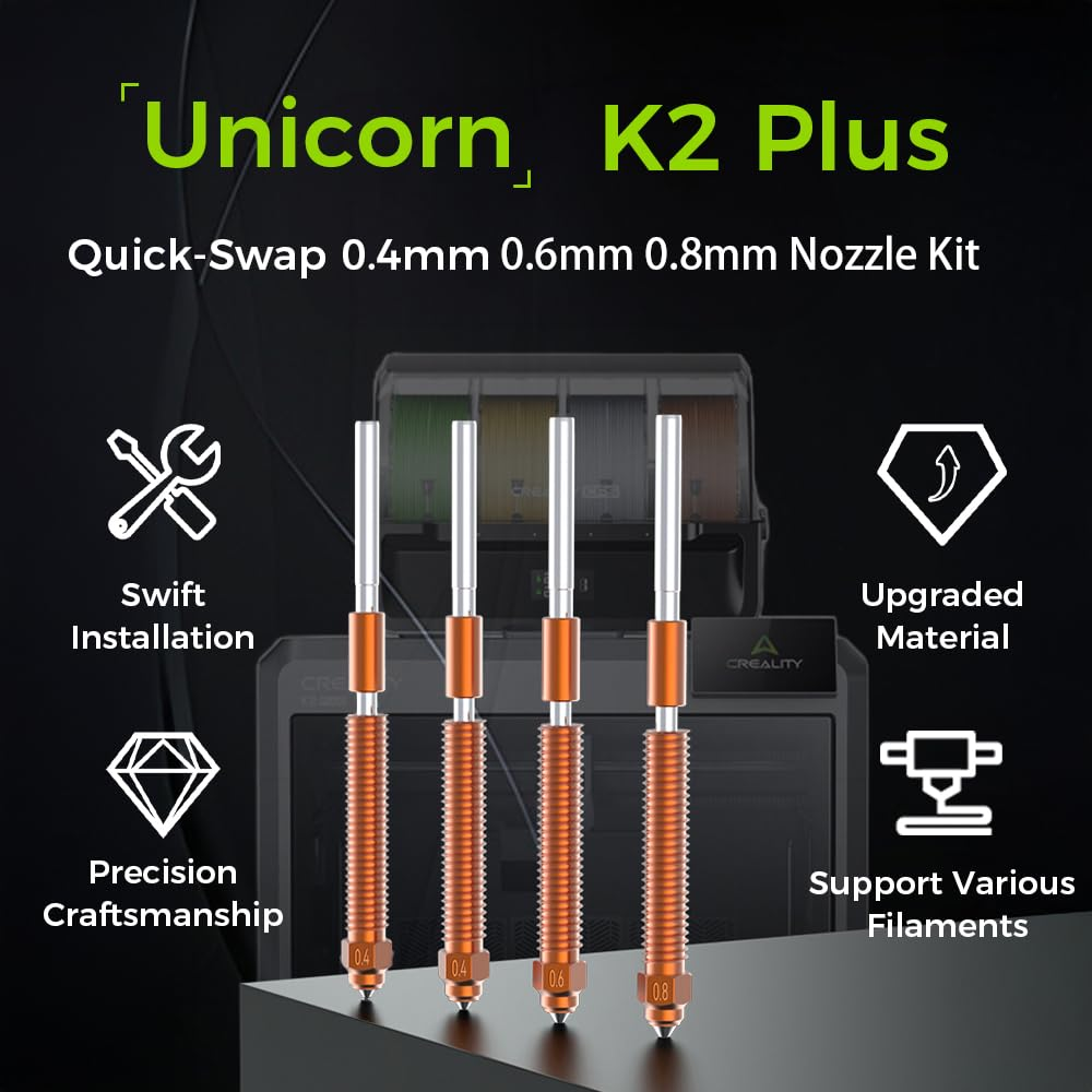 1/2/3PCS Creality K2 Plus Unic - Model Kit Unicorn avaliação e preço